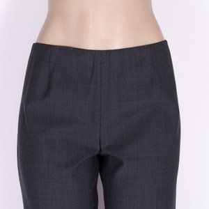 Brunello Cucinelli Gray Wool Blend Stretch Tapered Dress Pants Women's SZ 12